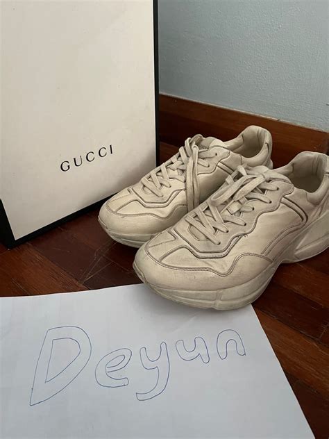 gucci dirty rhyton|Gucci rhyton distressed.